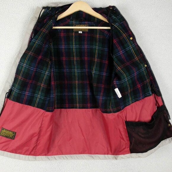 Vintage Eddie Bauer Parka Mens Small Gray Lined Hooded Outdoor Winter Jacket 90S - Picture 8 of 10